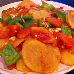 土豆片炒西紅柿