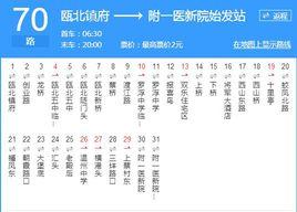 溫州公交70路 溫州公交70路