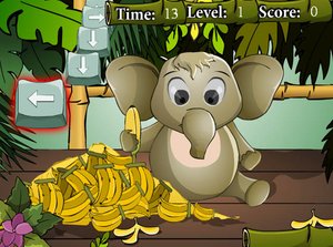 可愛小象吃香蕉