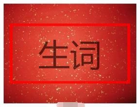生詞 生詞