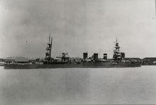 1937年8月，在中國上海行動的由良號