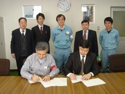 與日本石川島播磨株式會社（IHI）簽訂250MW800蒸噸煤粉鍋爐受壓部件契約