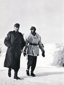 舍爾納與部屬視察北極軍區