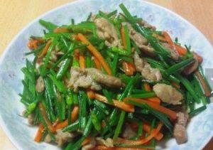 韭菜苔炒肉 韭菜苔炒肉