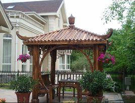 碳化木涼亭 碳化木涼亭