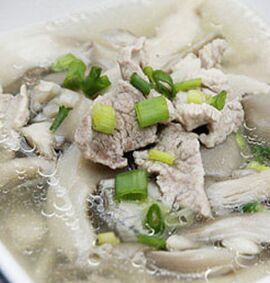 紫甘白芷藍冬粉肉片湯 紫甘白芷藍冬粉肉片湯