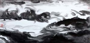 現代水墨系列-山氣雲間