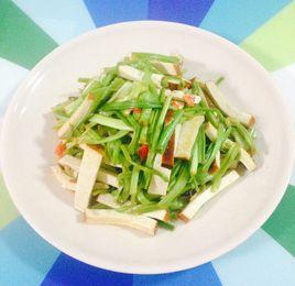 水芹炒香乾