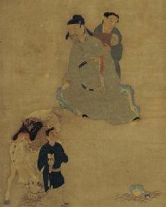 衣線繡文昌出行圖軸 衣線繡文昌出行圖軸