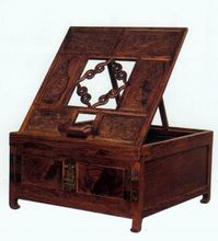 明 黃花梨木折迭式鏡台