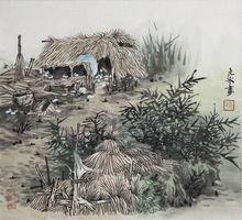 .陳危冰冊頁田耕漁樵系列作品