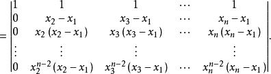 范德蒙行列式
