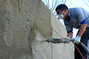 築粒混凝土噴塗施工