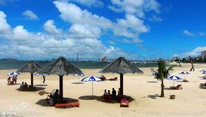 湛江金沙灣海濱浴場猶如馬爾地夫景致