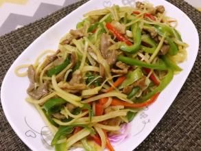 三彩肉絲 三彩肉絲