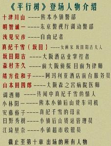 《平行樹》登場人物介紹