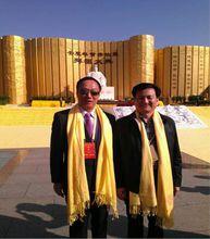 華長明與台灣鴻海集團董事長郭台銘的合影