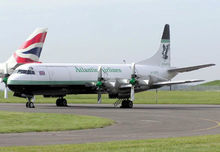 英國大西洋航空的一架L-188客機