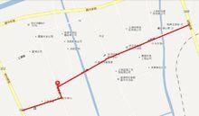 閔行區向陽路（圖中紅線標出線路走向）