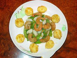 鮮百合玉子蝦球 鮮百合玉子蝦球