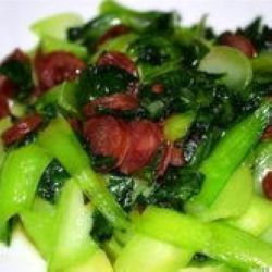 臘腸炒油菜 臘腸炒油菜