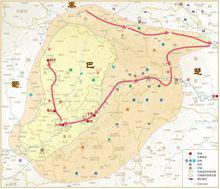 巴國遷徙示意圖