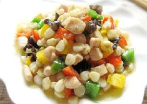 彩椒玉米炒雞丁 彩椒玉米炒雞丁