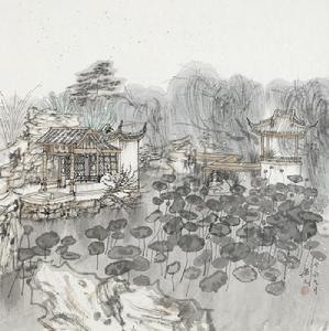 梁元山水作品欣賞