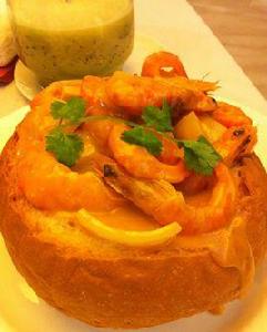 泰式咖喱蝦麵包 泰式咖喱蝦麵包