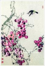 國畫葡萄，於傳迪作品