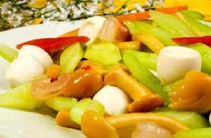 西芹炒蘑菇 西芹炒蘑菇