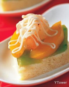 鮮蝦甜水果吐司 鮮蝦甜水果吐司