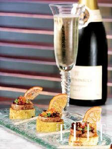 羊柳釀鵝肝配鵝肝汁