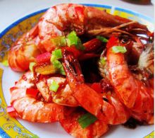 油爆河蝦