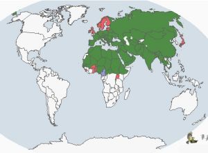 白眼潛鴨分布圖