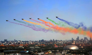 空中梯隊震撼瞬間