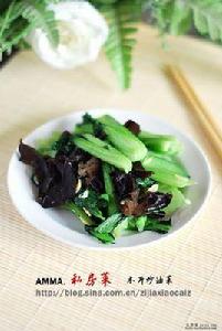 木耳炒油菜