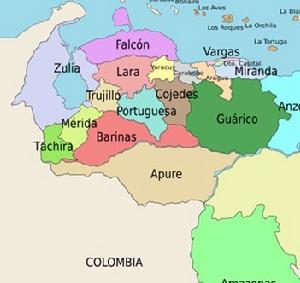 阿普雷州 （Apure）在委內瑞拉的位置
