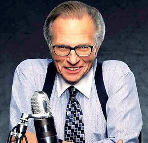 圖為美國有線電視新聞網（CNN）著名脫口秀主持人拉里??金。