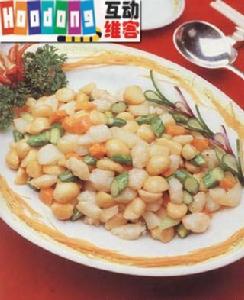 夏威夷果仁筍粒炒蝦仁帶子 夏威夷果仁筍粒炒蝦仁帶子