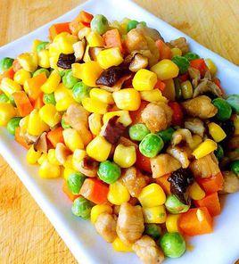 玉米粒炒肉末 玉米粒炒肉末