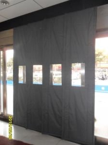 灰色防水帆布棉門帘產品圖