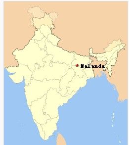 那爛陀寺於比哈爾的位置