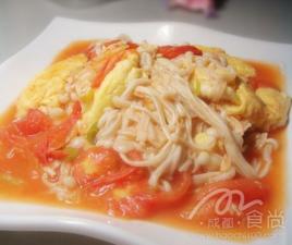 家常金針菇炒雞蛋 家常金針菇炒雞蛋