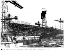 建造中的蘇維埃烏克蘭號（掃描《艦載武器》雜誌）