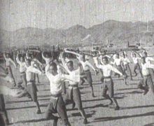 正在訓練的29軍大刀隊