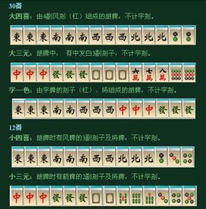 國標麻將番種圖解