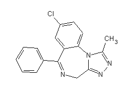 阿普唑侖片結構式