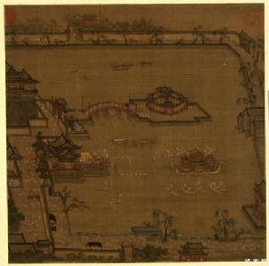 宋張擇端金明池爭標圖