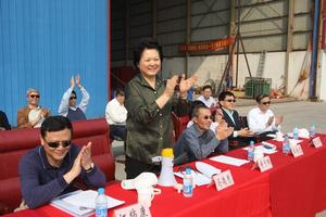 馬德秀代表學校向各位來訪的市領導表示感謝